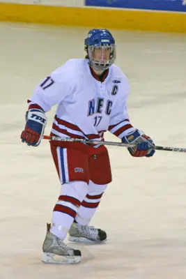 Senior forward Mike Carmody has opposing coaches conscious of his every move on the ice for NEC.