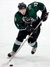 Bemidji State recruit Shea Walters (here with North Iowa of the NAHL) isn't concerned about the school's hockey future (photo: North American Hockey League).