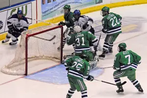 Josh Frider scores in the second overtime (photo: Ange Lisuzzo).