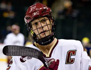 Boston College captain Mike Brennan has helped the Eagles to the Frozen Four once again (photo: Melissa Wade).