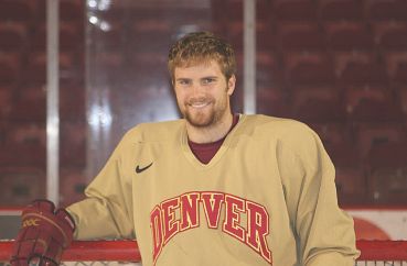 Only a sophomore, Denver's Tyler Ruegsegger has taken on a leadership role with the Pioneers (photos: Candace Horgan).