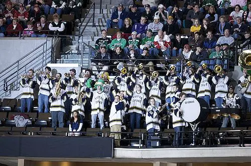 Notre Dame had its share of supporters Thursday night against Michigan (photo: Jim Rosvold).