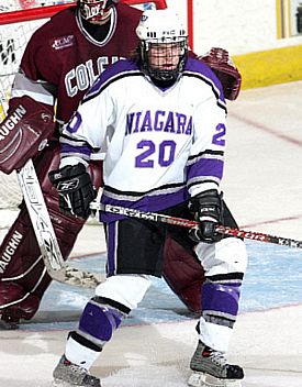 Les Reaney heads to the AHL from Niagara (photo: Niagara University athletics).