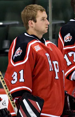 Mathias Lange is again the mainstay in the RPI nets (photo: Melissa Wade).