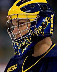 If Billy Sauer can repeat his outstanding 2007-08 season, Michigan could be in for another long run (photo: Melissa Wade).