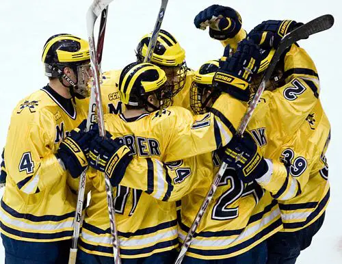 Prohibitive favorite Michigan pulled away from Niagara Friday to earn a spot in the East Regional final (photo: Melissa Wade).