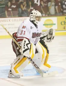 Paul Dainton, a Hockey East All-Rookie pick, is back for UMass (photo: Karen Winger).