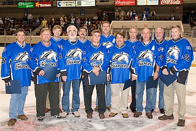 The inaugural Alabama-Huntsville Chargers were on hand for last weekend's memory-raising game against Tennessee (photo: UAH sports information).