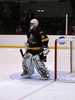 Senior goaltender Chad Beiswenger has been a key ingredient to Superior's success this season (photo: Matthew Webb).