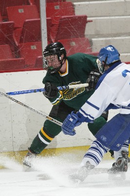 Skidmore forward Matt Czerkowicz looks to keep the Thoroughbreds on the fast track to the ECAC East semifinals against Salem State (photo: Tim Costello).