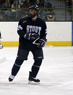 Junior forward Derek Hanson's 17 goals and 25 assists have paced the Stout attack this season (photo: Matthew Webb).