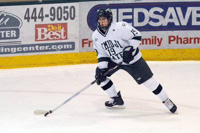 Bemidji State's Matt Read had six points in the two exhibition wins over the U.S. NTDP (photo: BSU photo services).