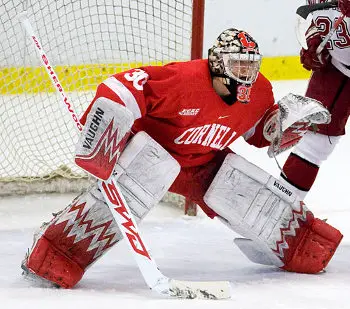 Cornell will need Ben Scrivens this weekend if the Big Red want to keep playing into next weekend and beyond (photo: Melissa Wade).