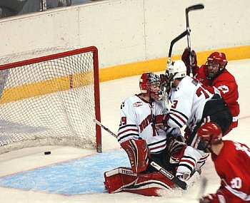 Cornell nets the game winning goal to advance past Northeastern (photos: Christopher Brian Dudek).