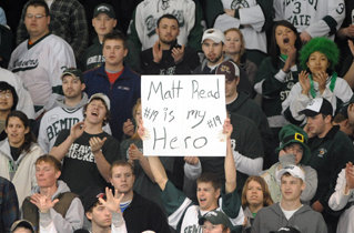 Bemidji State fans left no doubt as to their feelings about the CHA tournament MVP.