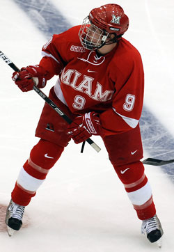 Tommy Wingels and Miami are in the program's first-ever Frozen Four (photo: Tim Brule).