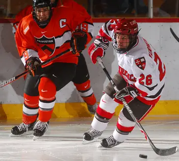 Princeton and St. Lawrence (pictured: Brandan Kushniruk and Travis Vermeulen) are two of the four ECAC Hockey teams battling for PairWise position (photo: Tara Freeman).