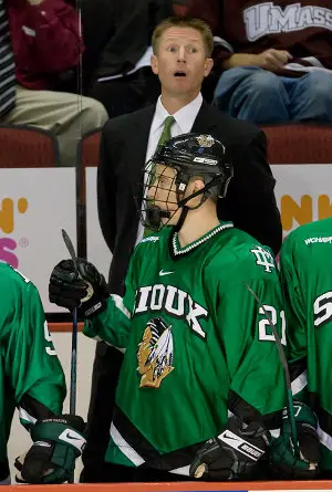 North Dakota has developed a certain pattern of success under head coach Dave Hakstol (photo: Melissa Wade).