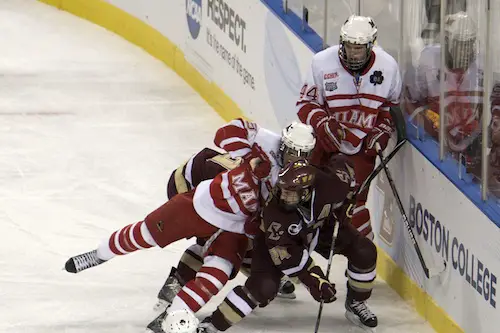 Miami and Boston College played in front of an announced crowd of 34,954 (photo: Jim Rosvold).