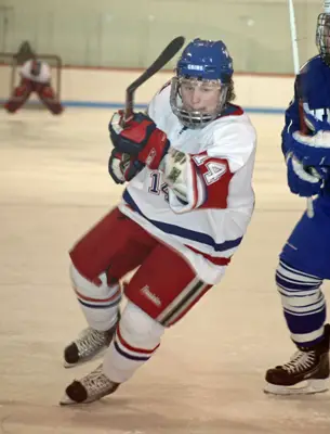 NEC forward Alex Muse is focused on moving the Pilgrims up in the standings (photo: Jen Toof).