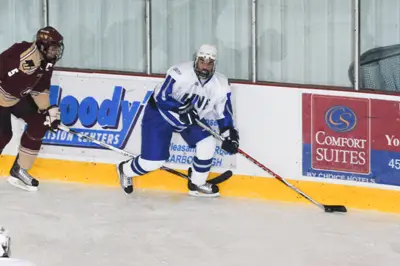 Junior Jack Nolin leads the UNE Nor'easters in scoring in their first varsity season in the ECAC East.
