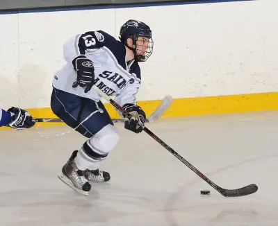 Captain Coleman Noonan will drive St. Anselm to capture the NE-10 Conference championship for D-II teams in New England (photo: Gil Talbot).