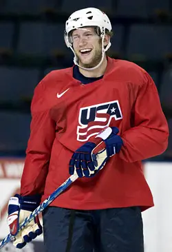 Former Minnesota State forward David Backes put up a goal and two assists against France (file photo: Melissa Wade).