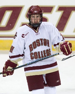 Kenny Ryan played in two exhibition games for Boston College before leaving school (photo: Melissa Wade).