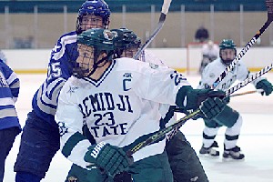 Chris McKelvie scored a historic goal for Bemidji State last Friday -- the game-winner in an upset of No. 1 Miami (photo: BSU Photo Services).