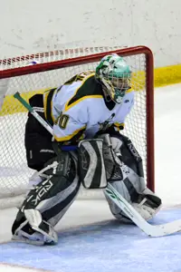 St. Norbert goalie B.J. O'Brien (photo: Angelo Lisuzzo).