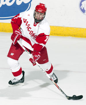 Wisconsin's Brendan Smith is the nation's top-scoring defenseman with 15 goals and 47 points (photo: Wisconsin Athletics).