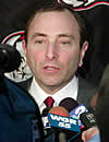Gary Bettman discusses the Sabres deal (photo: Ed Trefzger).