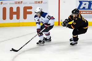 2010 IIHF World U20 Championship 2010 IIHF World U20 Championship - #25 Justin Faulk; Copyright 2010 Angelo Lisuzzo (Angelo Lisuzzo)