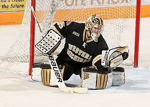 WMU # 35 Kuhn on a save Jerry Kuhn of Western Michigan (Paul H McCarthy/Alaska Sports Photography)