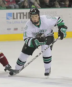 North Dakota's Matt Frattin. (Kory Wallen/UND Athletics)