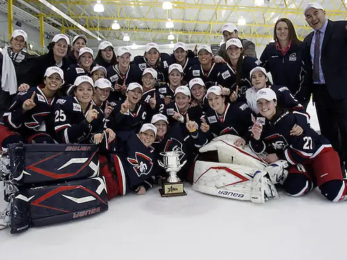 RMU womens hockey v Merceyhurst in CHA Finals. Photo by Jason Cohn (JASON COHN/RMU ASSIGNED)