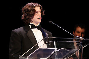 15 Mar 12: Torey Krug (MSU) wins the CCHA Player of the Year and Best Offensive Defenseman awards at the CCHA Awards held at the Fox Theatre in Detroit, MI. (Â©Rachel Lewis)