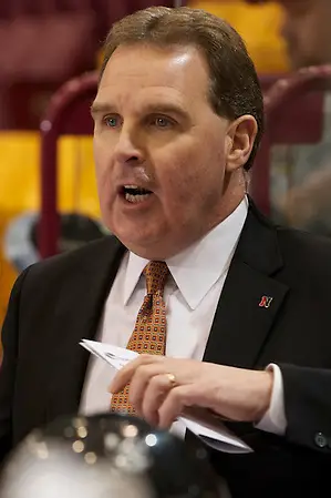 30 Dec 11:  Jim Madigan (Northeastern - Head Coach) The Northeastern Univeristy Huskies play against the Princeton Tigers in the Mariucci Classic tournament at Mariucci Arena in Minneapolis, MN. (Jim Rosvold)