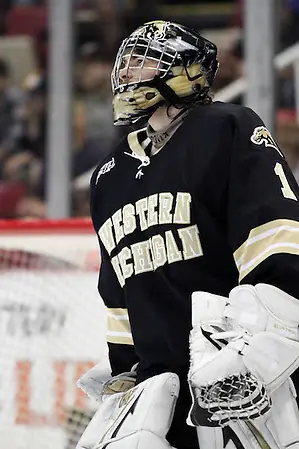 17 Mar 12: Frank Slubowski (WMU - 1) Western Michigan University wins the Mason Cup in the CCHA Championship against Michigan at Joe Louis Arena in Detroit, MI. 17 Mar 12: Frank Slubowski (WMU - 1) Western Michigan University wins the Mason Cup in the CCHA Championship against Michigan at Joe Louis Arena in Detroit, MI. (©Rachel Lewis)