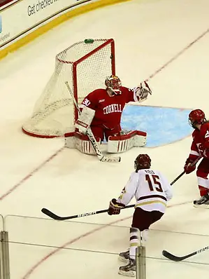 Emily Field scores in OT against Cornell (Brian Kickham)