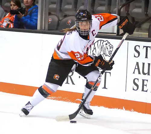 Lindsay Grigg (23 - RIT) had a goal on 5 shots in a 2-1 win over Union College (Omar Phillips)