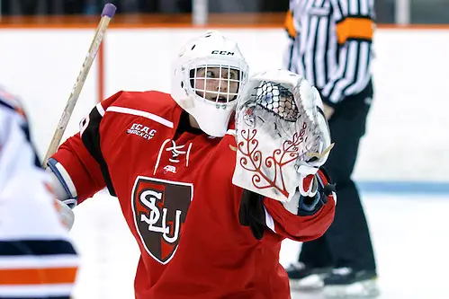 Grace Harrison (St. Lawrence - 29) made 27 saves and improved to 8-0-1. ((c) Shelley M. Szwast 2016)