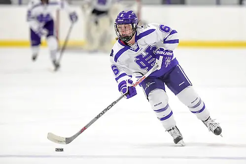 Erin Hall of Holy Cross, one of the tri-captains. (Mark Seliger)