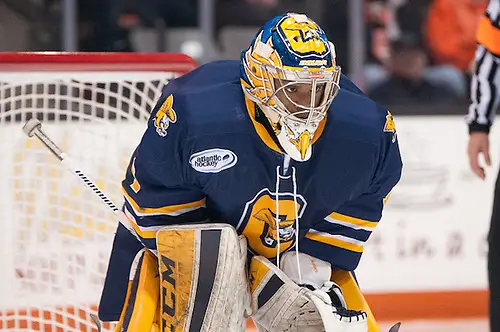 Charles Williams (1 - Canisius) had 45 saves in a 3-1 win at RIT (Omar Phillips)