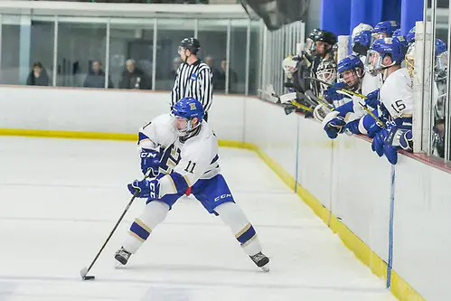 Robbie Murden of Hamilton. 3/5/17 3:06:37 PM NESCAC MEN'S HOCKEY FINAL Hamilton College v Trinity College at Russell Sage Rink, Hamilton College, Clinton, NY (Joshua D. McKee/Photo: Joshua D. McKee)