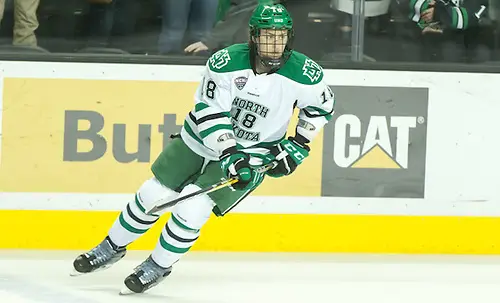 Chris Wilkie (North Dakota-18) 16 October 8 Canisius and University of North Dakota meet in a non conference contest at the Ralph Engelstad Arena in Grand Forks, ND (Bradley K. Olson)