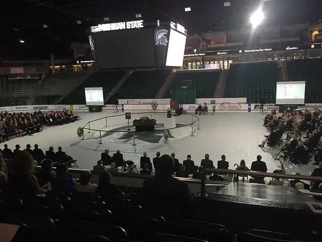 Munn Ice Arena hosted a funeral service for Ron Mason on Thursday, June 16, 2016. (Nate Ewell)