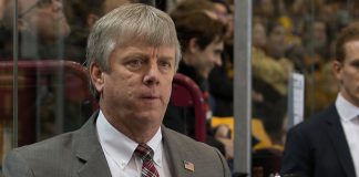 30 Dec 17: The University of Minnesota Golden Gophers host the Army West Point Black Knights in a non-conference matchup at 3M Arena at Mariucci in Minneapolis, MN. (Jim Rosvold/USCHO.com)