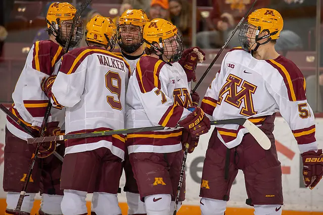 20 Oct 18:  The University of Minnesota Golden Gophers host the Trinity Western University  Spartans in an exhibition matchup at 3M Arena at Mariucci in Minneapolis, MN.  Photo: Jim Rosvold/University of Minnesota (Jim Rosvold/University of Minnesota)