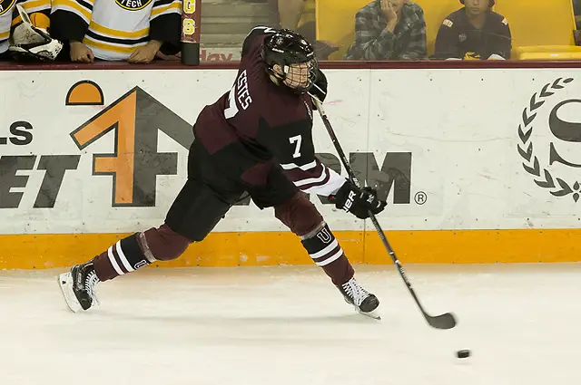 6 Oct 17: Brandon Estes (Union - 7). The Union College Dutchmen play against Michigan Technological University Huskies in the 2017 Icebreaker Tournament at Amsoil Arena in Duluth, MN. (Jim Rosvold/USCHO.com)